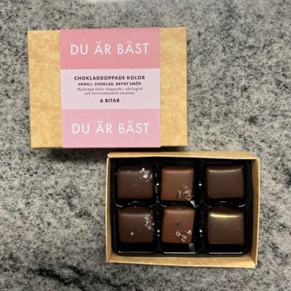 Chokladdoppade kolor presentask - Du är bäst - Bild 2